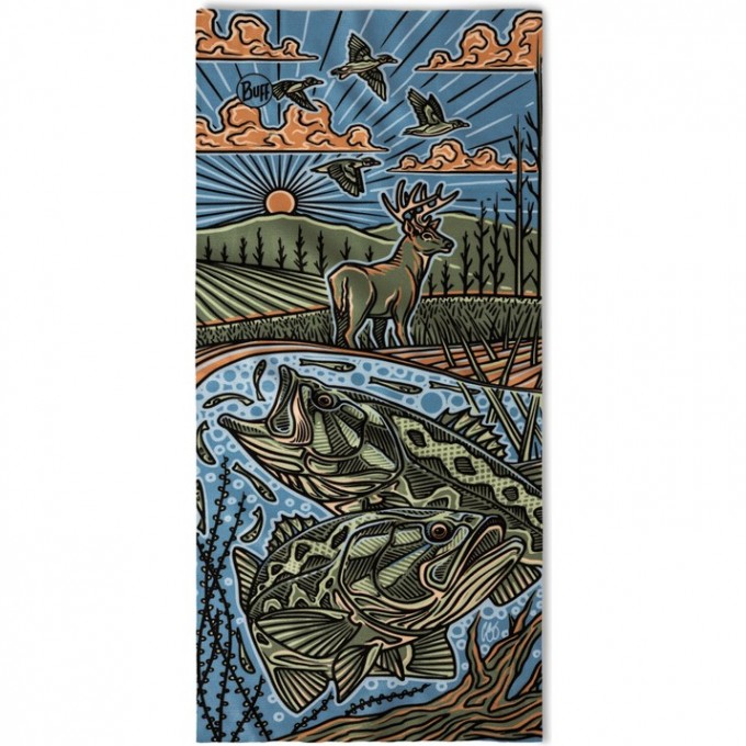 Бандана BUFF COOLNET UV+ CASEY UNDERWOOD BASS SCAPE MULTI 131890.555.10.00