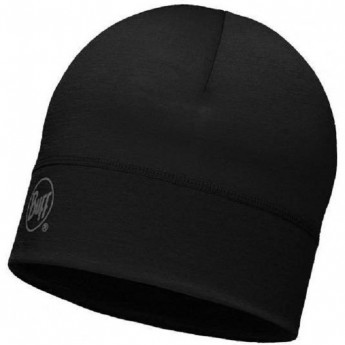 Шапка BUFF MERINO LIGHTWEIGHT HAT SOLID BLACK