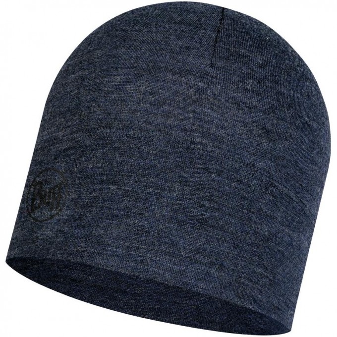 Шапка BUFF MERINO MIGWEIGHT HAT MELANGE NIGHT BLUE 118007.779.10.00